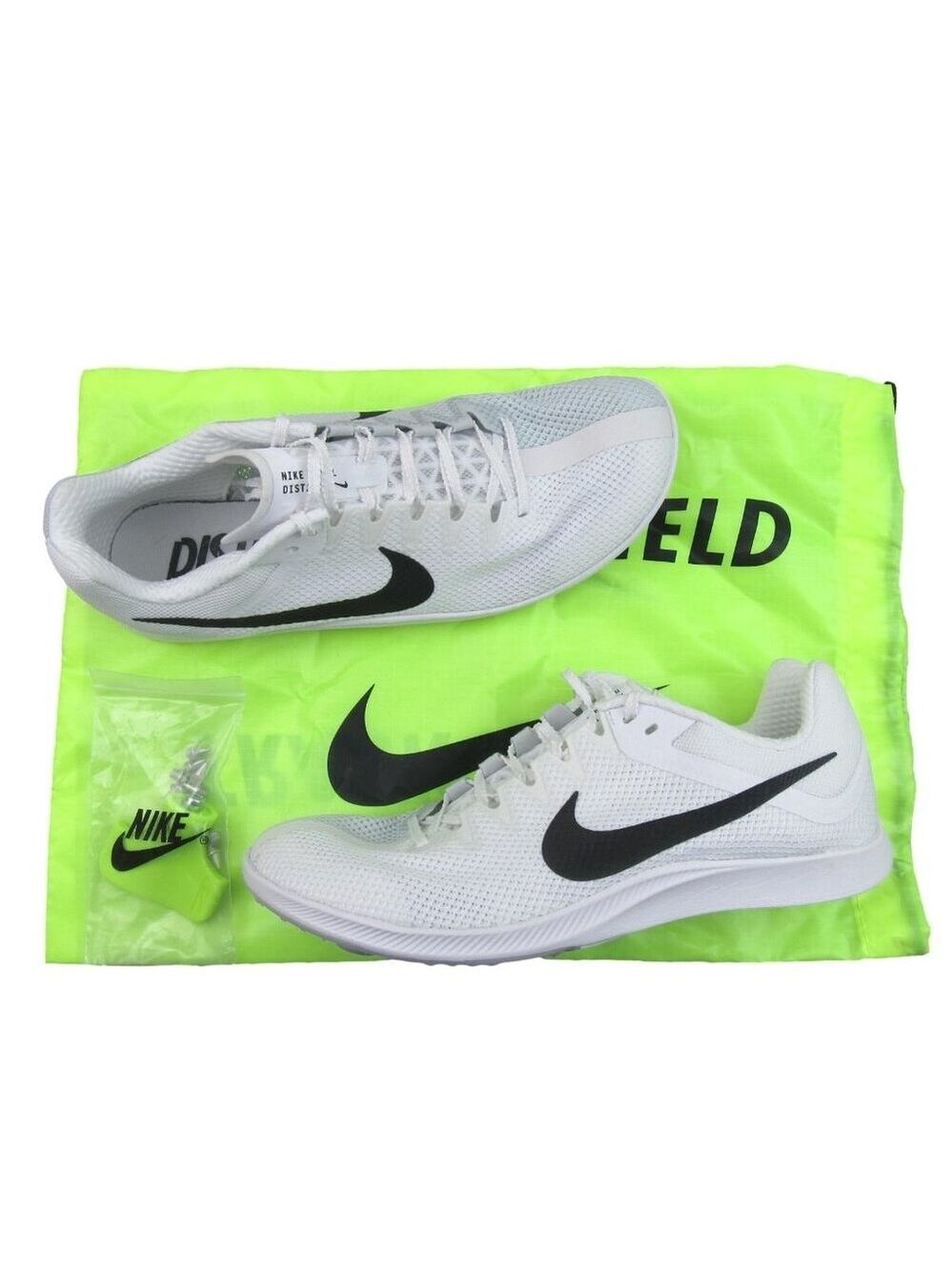 Nike Rival Distance Track & Field Spikes Mens Size 9.5 White NEW